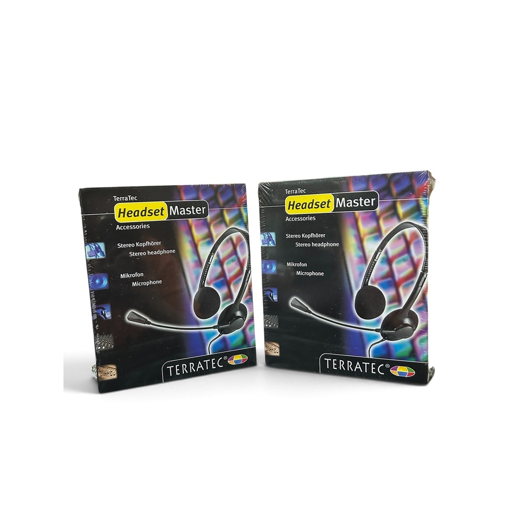 Vintage TerraTec Headset Master Sealed PC Gaming Headset Retro New Old Stock